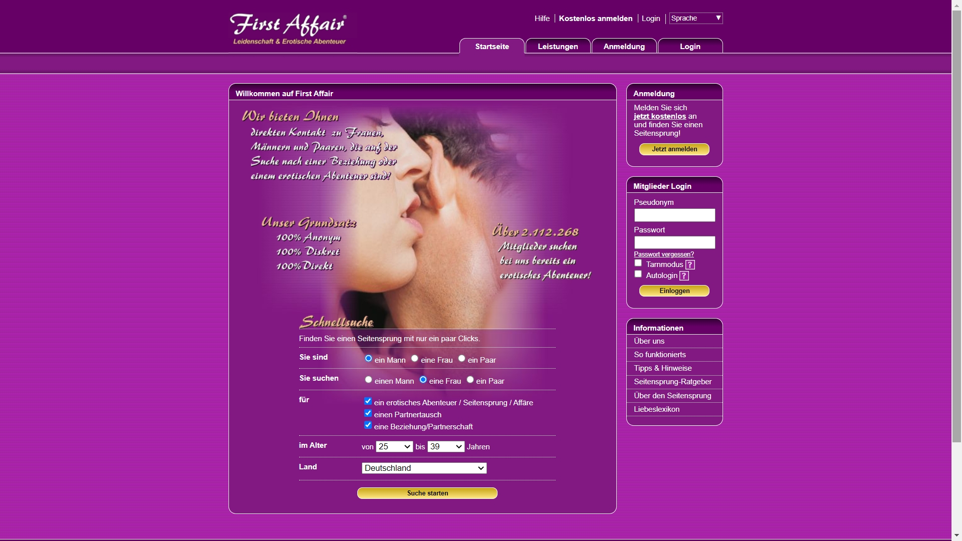 First Affair Kosten